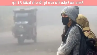 weather  इन 15 जिलों में जारी हो गया घने कोहरे का अलर्ट  देखें मौसम न्यूज