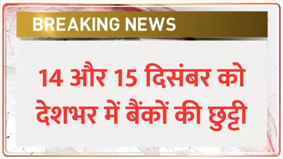 bank holiday  14 और 15 दिसंबर को देशभर में बैंकों की छुट्टी  तुरंत निपटा ले जरुरी काम