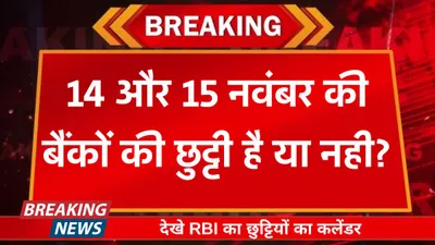 bank holiday  14 और 15 नवंबर की बैंकों की छुट्टी है या नही  देखे rbi का छुट्टियों का कलेंडर