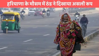 haryana ka mausam  हरियाणा के मौसम में ठंड ने दिखाया असली रूप  अगले 24 घंटो में हो सकती है बारिश