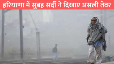 haryana weather  हरियाणा में सुबह सर्दी ने दिखाए असली तेवर  इन जिलों में शीतलहर जारी