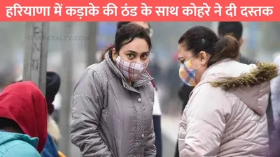 haryana mausam  हरियाणा में कड़ाके की ठंड के साथ कोहरे ने दी दस्तक  जाने मौसम विभाग का ताजा अपडेट