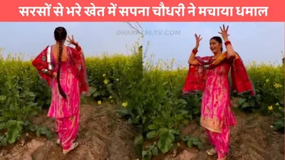 sapna choudhary dance  सरसों से भरे खेत में सपना चौधरी ने मचाया धमाल  इंटरनेट पर खूब वाइरल हो रहे ठुमके