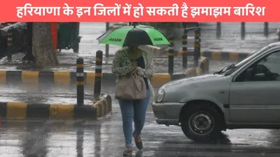 haryana weather  हरियाणा के इन जिलों में हो सकती है झमाझम बारिश  जाने imd का ताजा अपडेट