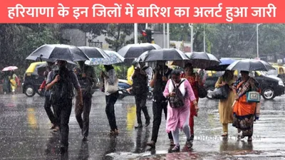 haryana weather alert  हरियाणा के इन जिलों में बारिश का अलर्ट हुआ जारी  जाने मौसम विभाग की ताजा अपडेट