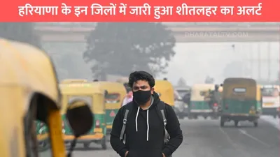 haryana weather report  हरियाणा के इन जिलों में जारी हुआ शीतलहर का अलर्ट  तापमान पहुंचा 5 डिग्री से भी नीचे