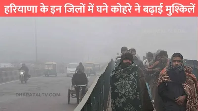 haryana weather  हरियाणा के इन जिलों में घने कोहरे ने बढ़ाई मुश्किलें  जाने मौसम विभाग का ताजा अपडेट 