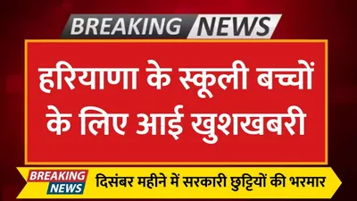 school holidays  हरियाणा के स्कूली बच्चों के लिए आई खुशखबरी  दिसंबर महीने में सरकारी छुट्टियों की भरमार