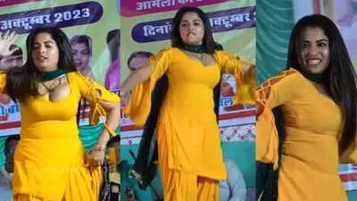 muskan baby dance  स्टेज पर मुस्कान ने सपना चौधरी के छुटका दिए पसीने  हुस्न के जादू से बनाया बूढ़ों को भी दीवाना