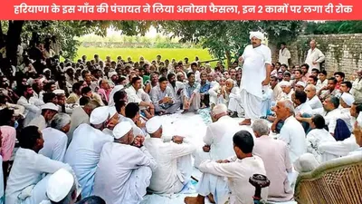 haryana news  हरियाणा के इस गाँव की पंचायत ने लिया अनोखा फैसला  इन 2 कामों पर लगा दी रोक  जानें