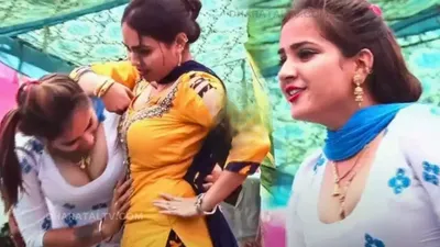 rc upadhyay dance  हरियाणवी गाने पर rc उपाध्याय और शालू ने किया कमरतोड़ डांस  नशीले बदन से गिराई बिजलियां